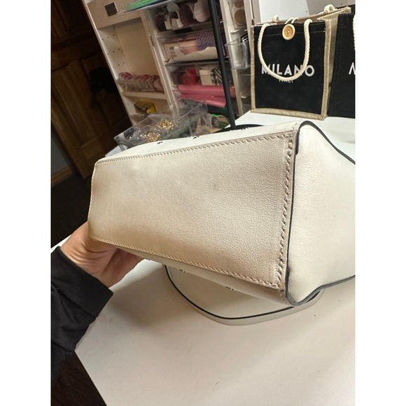 Women's Jimmy Choo Crossbody Bag White Silver Studded One Size - Picture 8 of 14